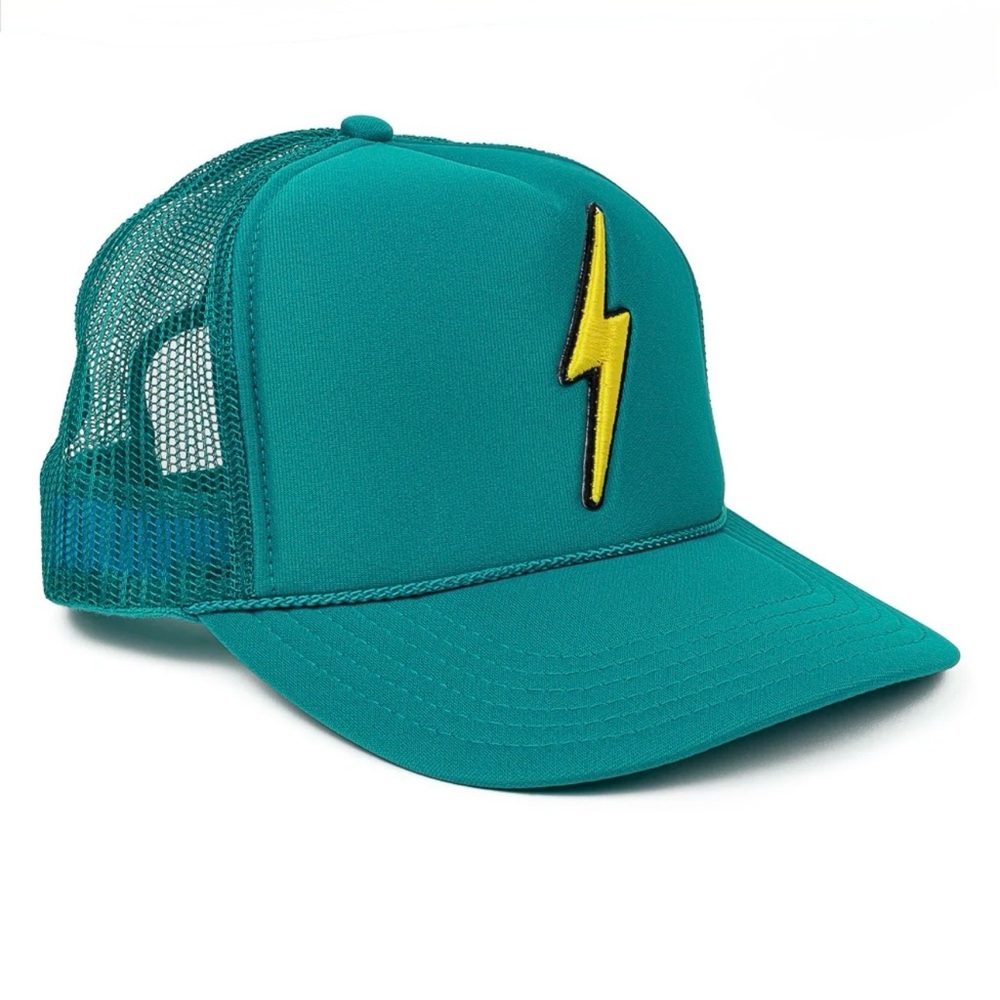 Aviator NationTeal Lightning Bolt Kids Cap
